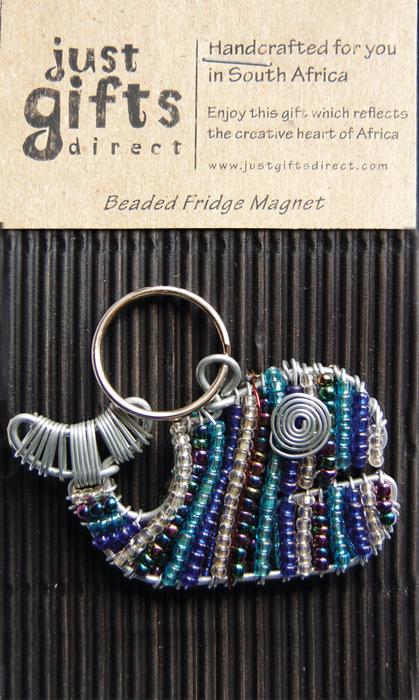Beaded Whale Keyring - Re-vived