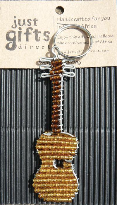 Beaded Guitar Keyring - Re-vived