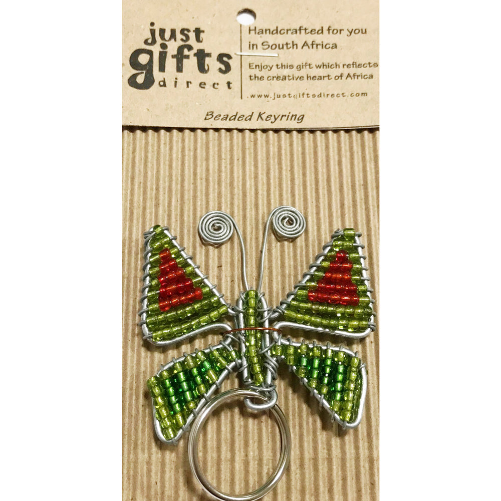Beaded Butterfly Keyring - Re-vived