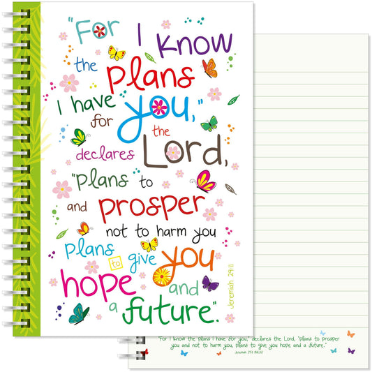 For I Know the Plans A5 Spiral Notebook - Re-vived