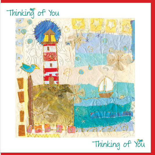 Stormy Day Thinking of you Greetings Card - Re-vived