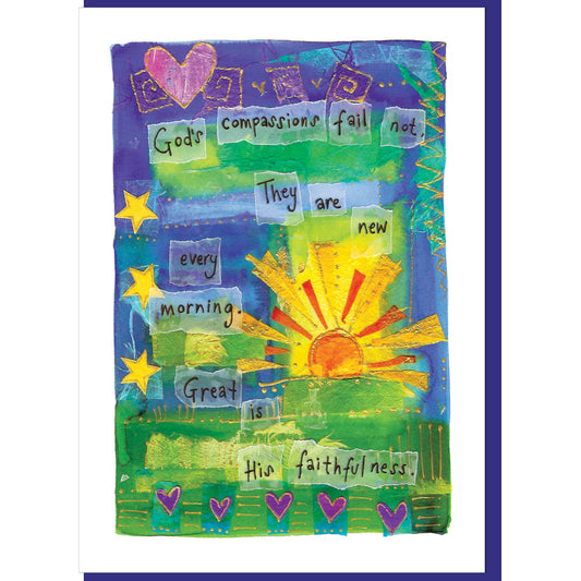 Gods Compassions Greetings Card - Re-vived