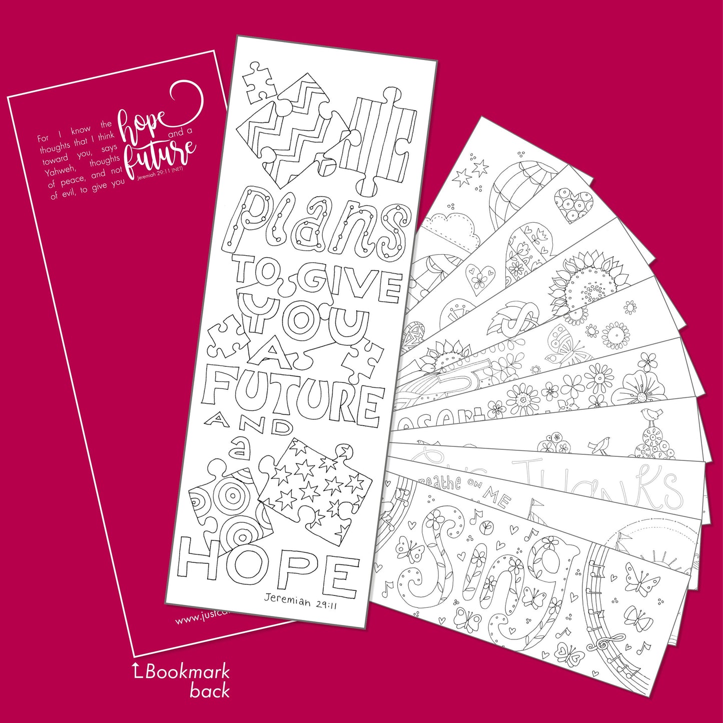 Images of Hope Colouring Bookmarks Pkt of 10 - Re-vived
