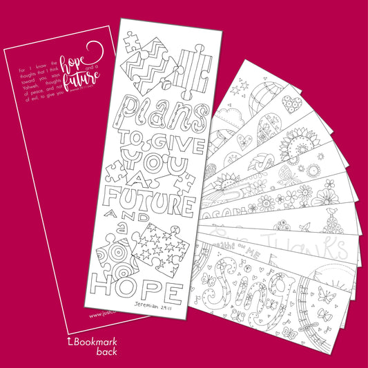 Images of Hope Colouring Bookmarks Pkt of 10 - Re-vived