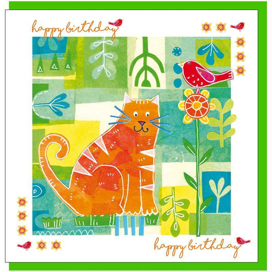 Cat Birthday Greetings Card - Re-vived
