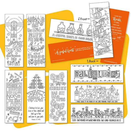 10 Images of Joy Colouring Bookmarks - Re-vived