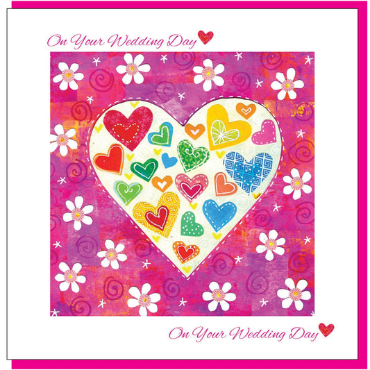 Heart Wedding Greetings Card - Re-vived