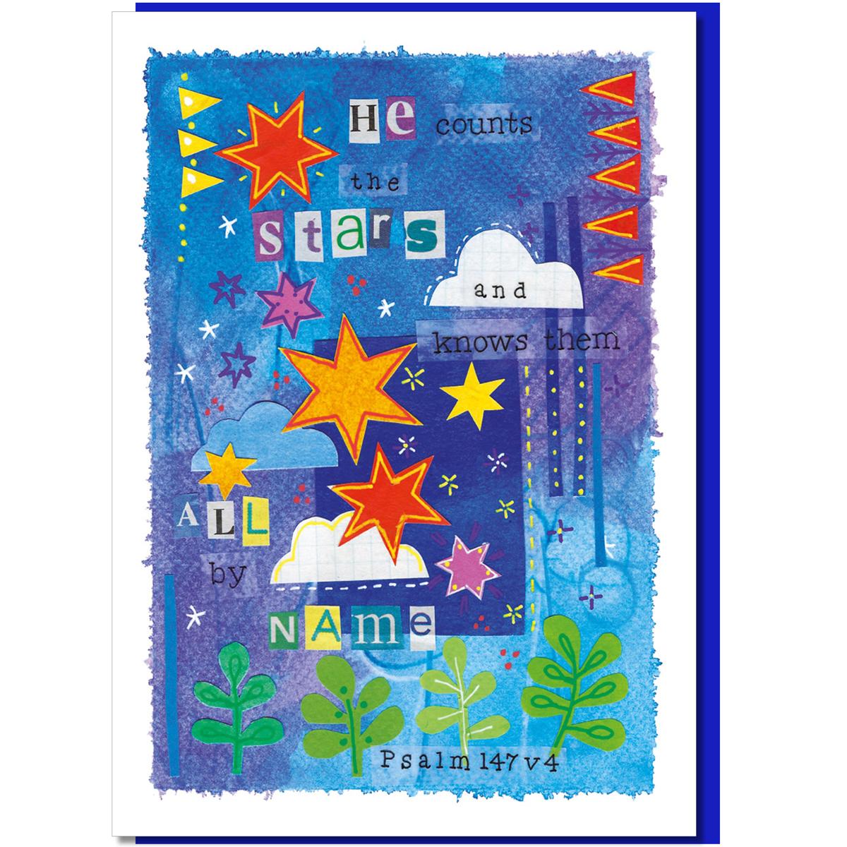 He counts the stars Greetings Card - Re-vived