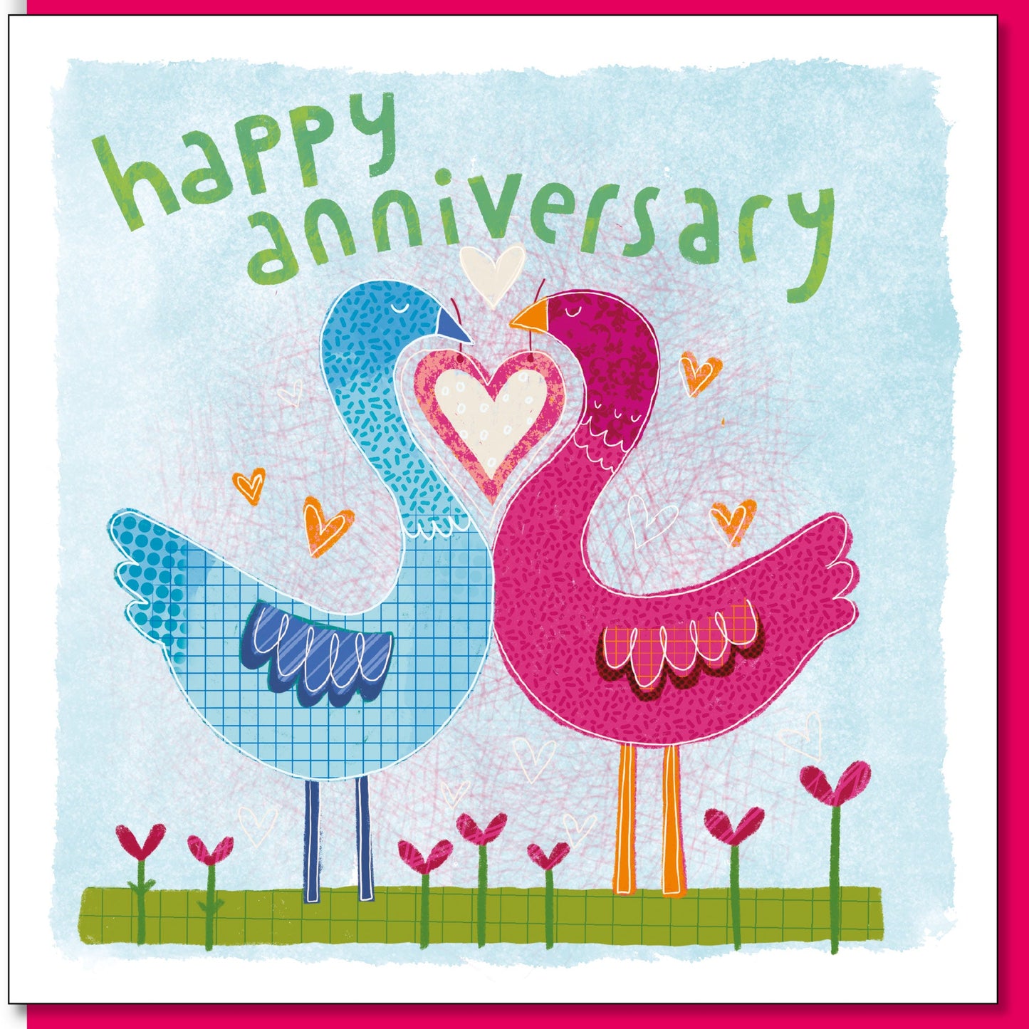 Anniversary Swans Greetings Card - Re-vived