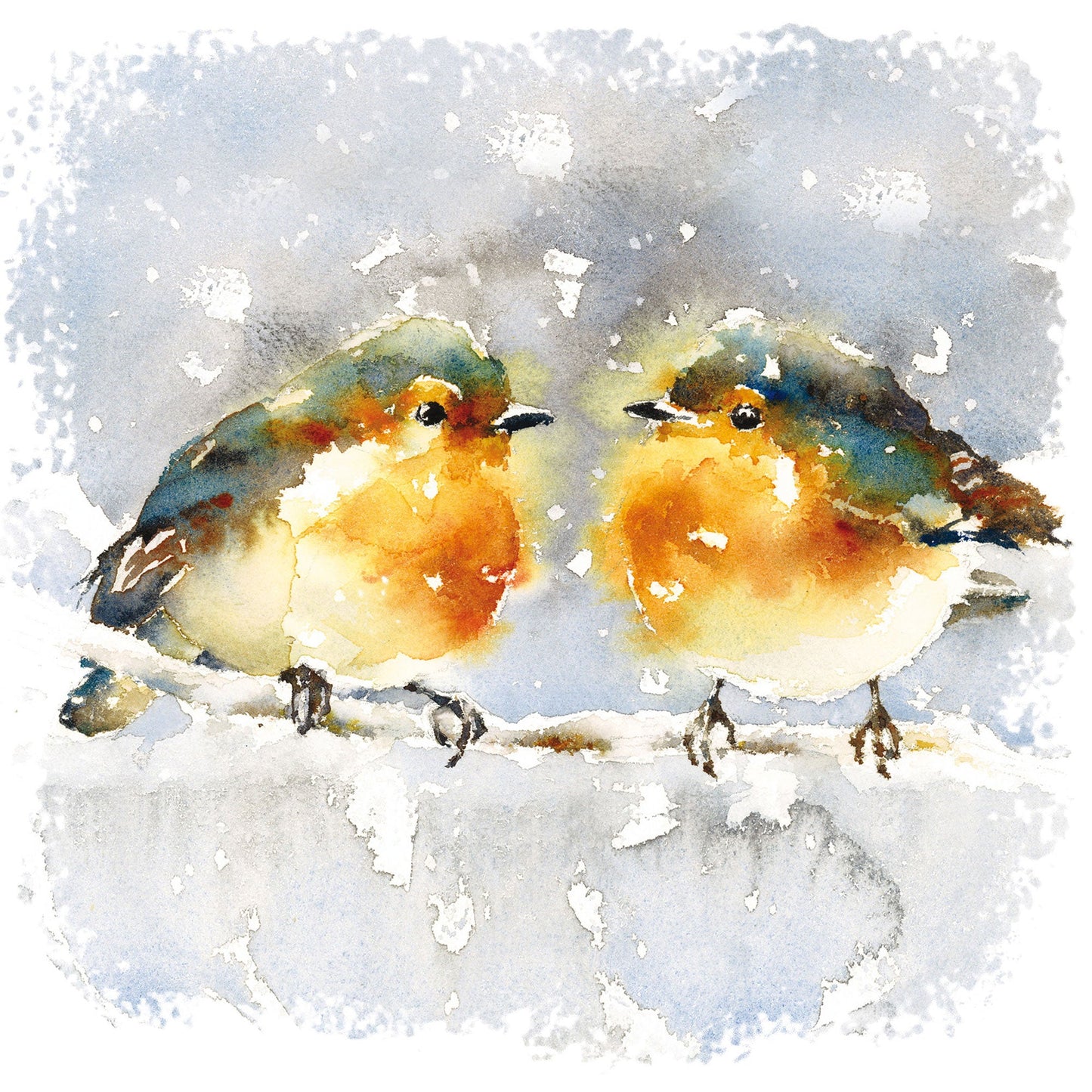 Two Robins Christmas Cards (pack of 10) - Re-vived