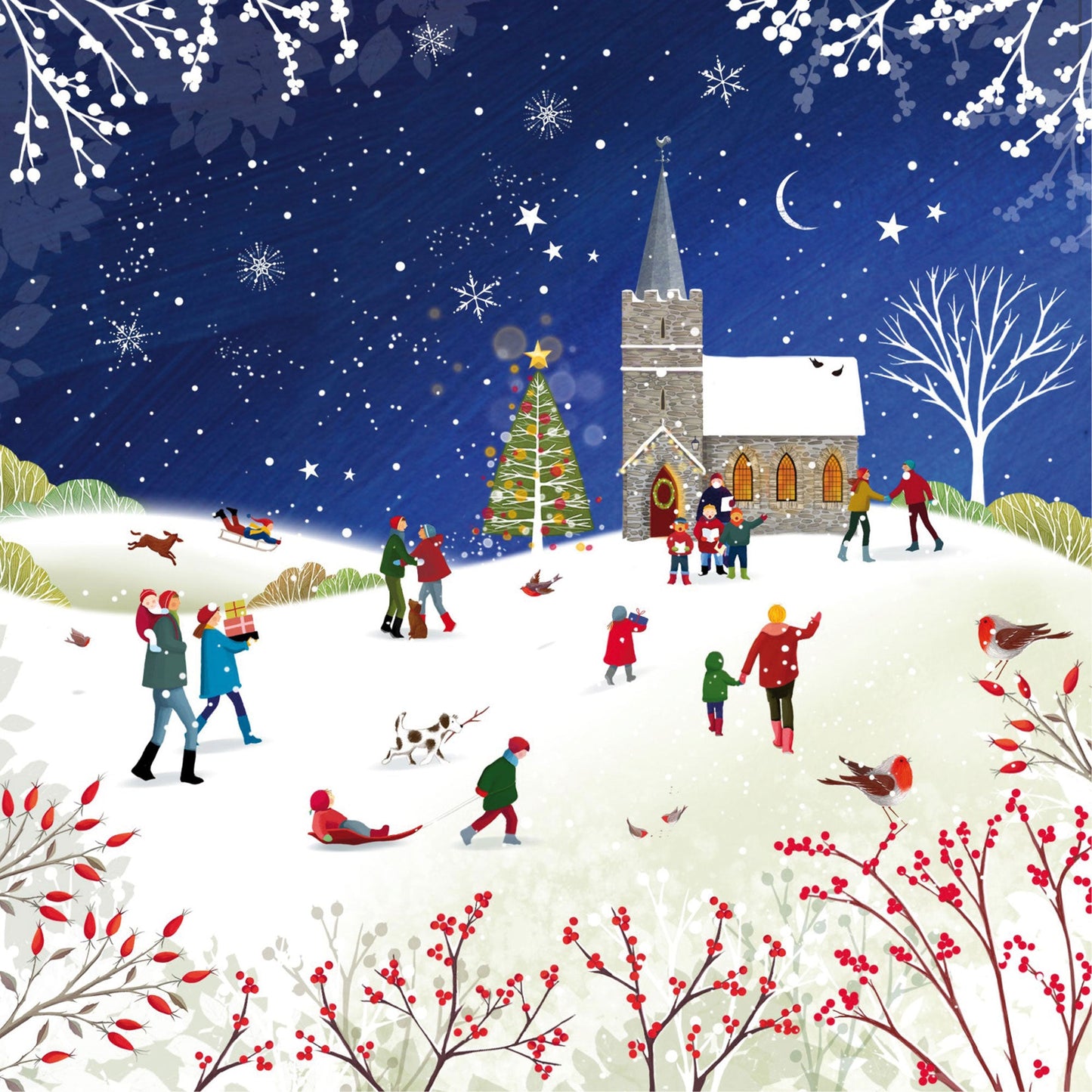 Church at Christmas - Christmas Cards (pack of 10) - Re-vived