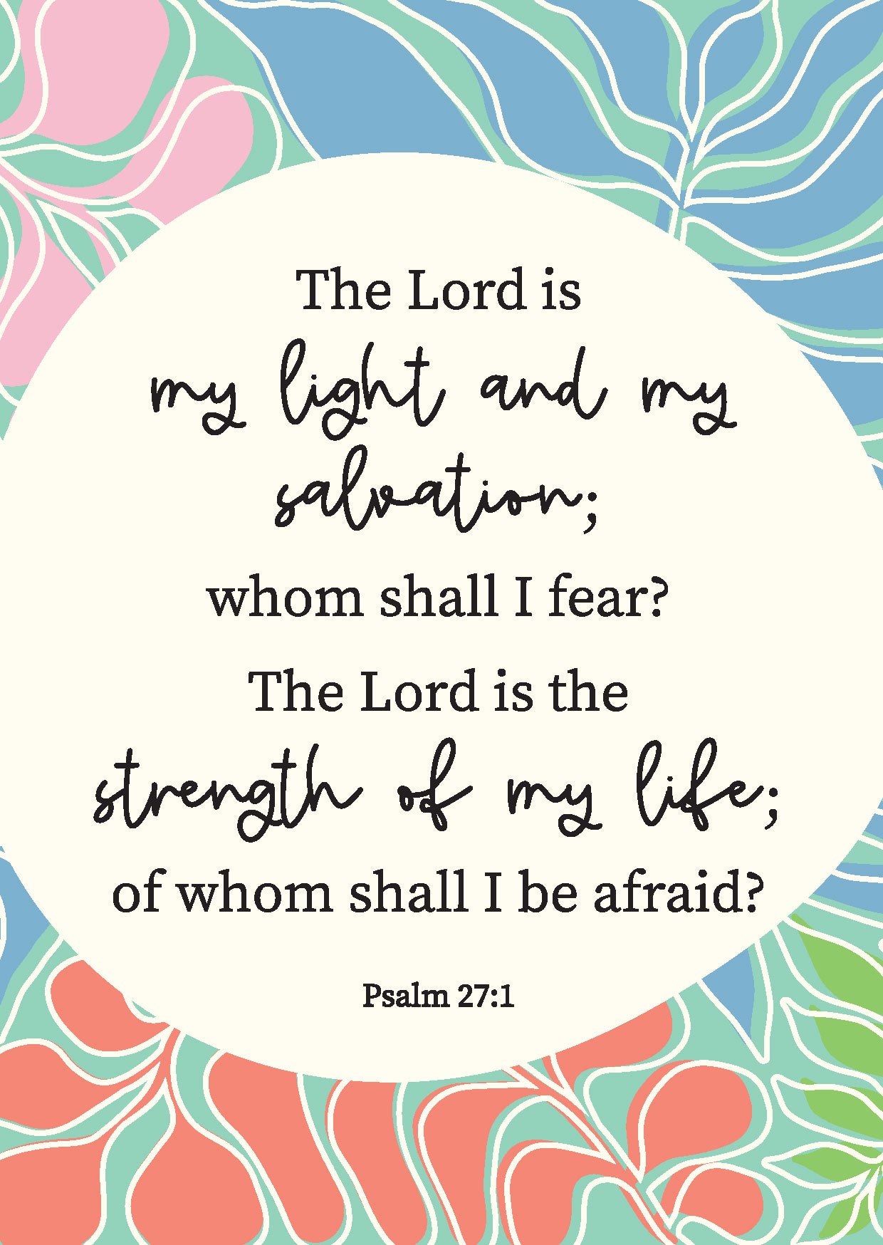 Lord Is My Light Individual Postcard