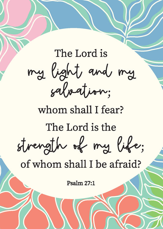 Lord Is My Light Individual Postcard