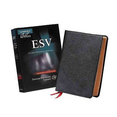 ESV Clarion Reference Edition Black Goatskin Leather - Re-vived
