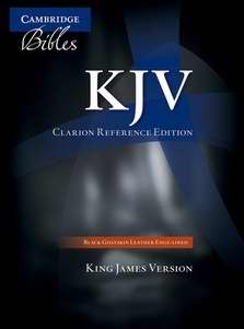 KJV Clarion Reference Edition, Black Goatskin Leather - Re-vived