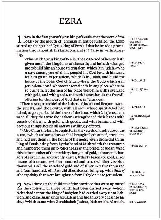 KJV Clarion Reference Edition, Black Calf Split Leather - Re-vived