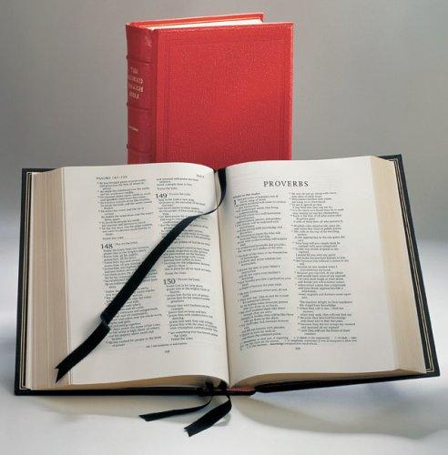 REB Lectern Bible, Red Imitation Leather Over Boards Re932:T - Re-vived