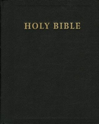 KJV Lectern Bible, Black Goatskin Leather Over Board - Re-vived