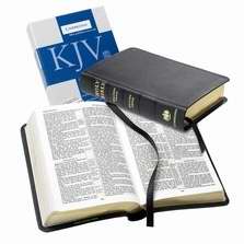 KJV Personal Concord Reference Edition, Black French Leather - Re-vived