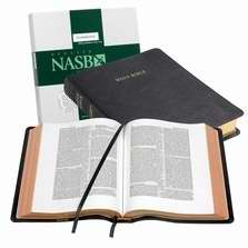 NASB Wide Margin Reference Bible, Black Edge-Lined Goatskin - Re-vived