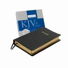 KJV Concord Reference Bible, Black Goatskin Leather - Re-vived