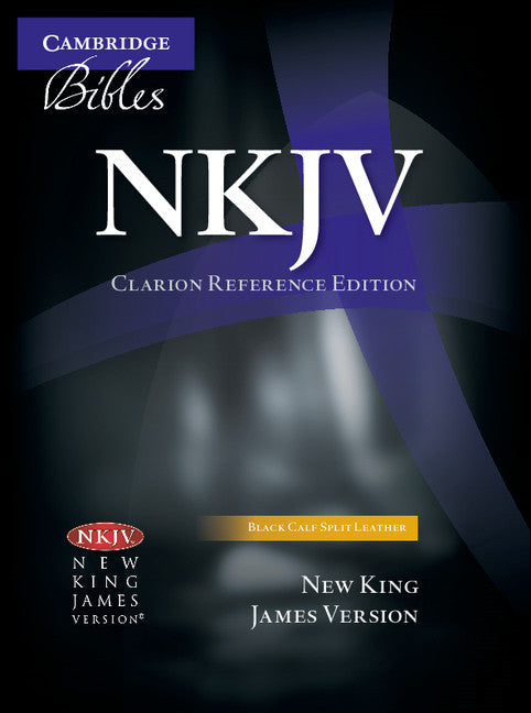 NKJV Clarion Reference Edition, Black Calf Split Leather - Re-vived