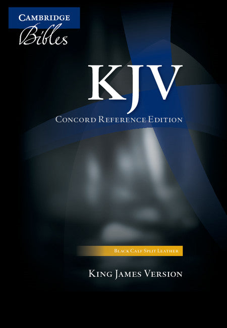 KJV Concord Reference Bible, Black Calfsplit Leather - Re-vived