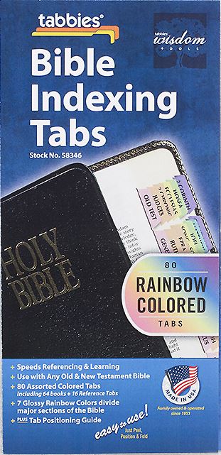 Bible Index Tabs Rainbow - Re-vived