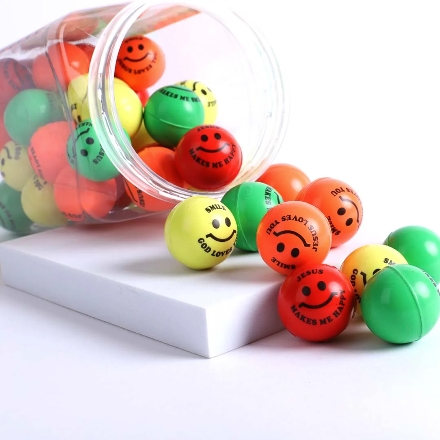 Smile God Loves You Bounce Balls Pk48 - Re-vived