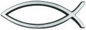 Car Emblem: Fish Silver - Re-vived