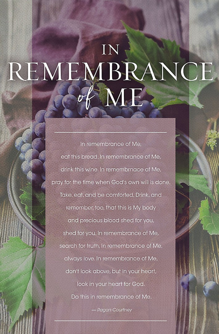 In Remembrance Of Me Bulletin (Pack of 100) - Re-vived