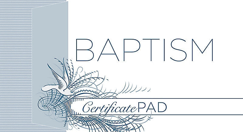 Baptism Certificate Pad (Pack of 6) - Re-vived