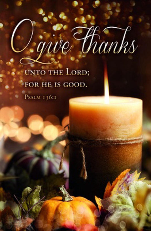 O Give Thanks Thanksgiving Bulletin (pack of 100) - Re-vived