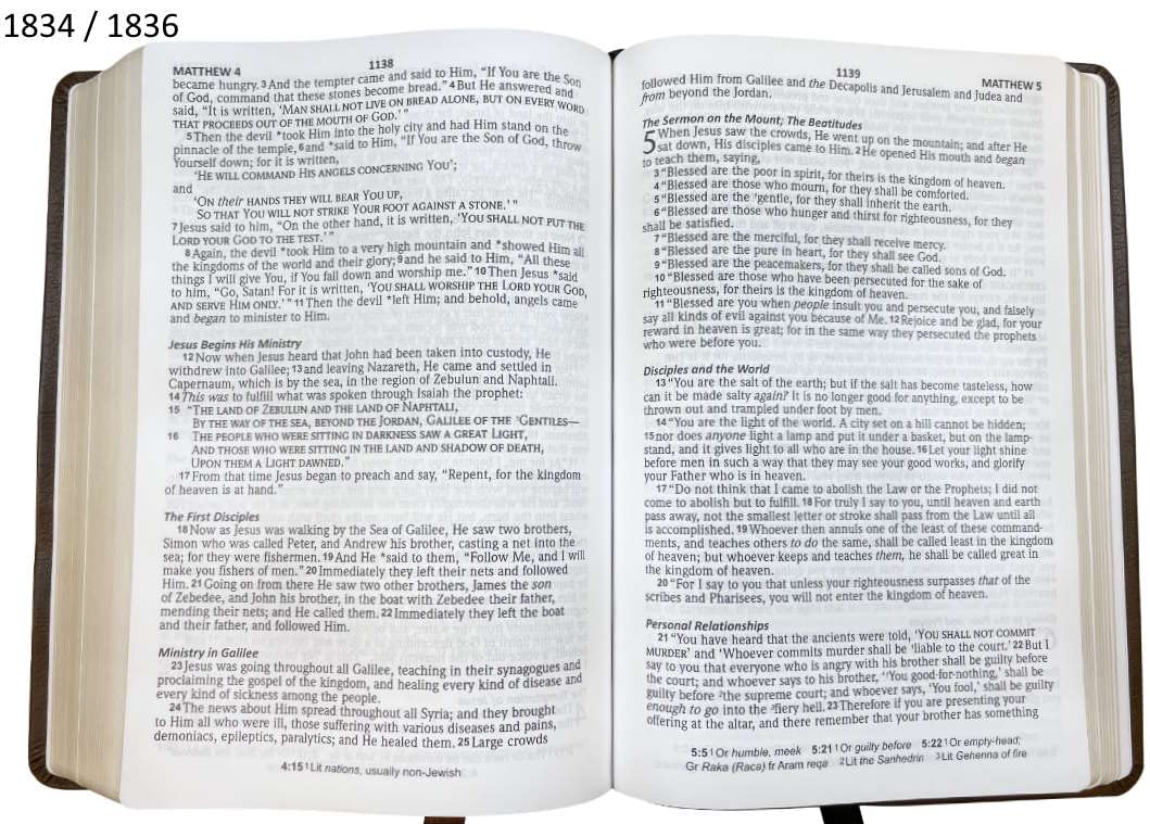 NASB 1995 Large Print Compact Bible, Blue, Leathertex - Re-vived