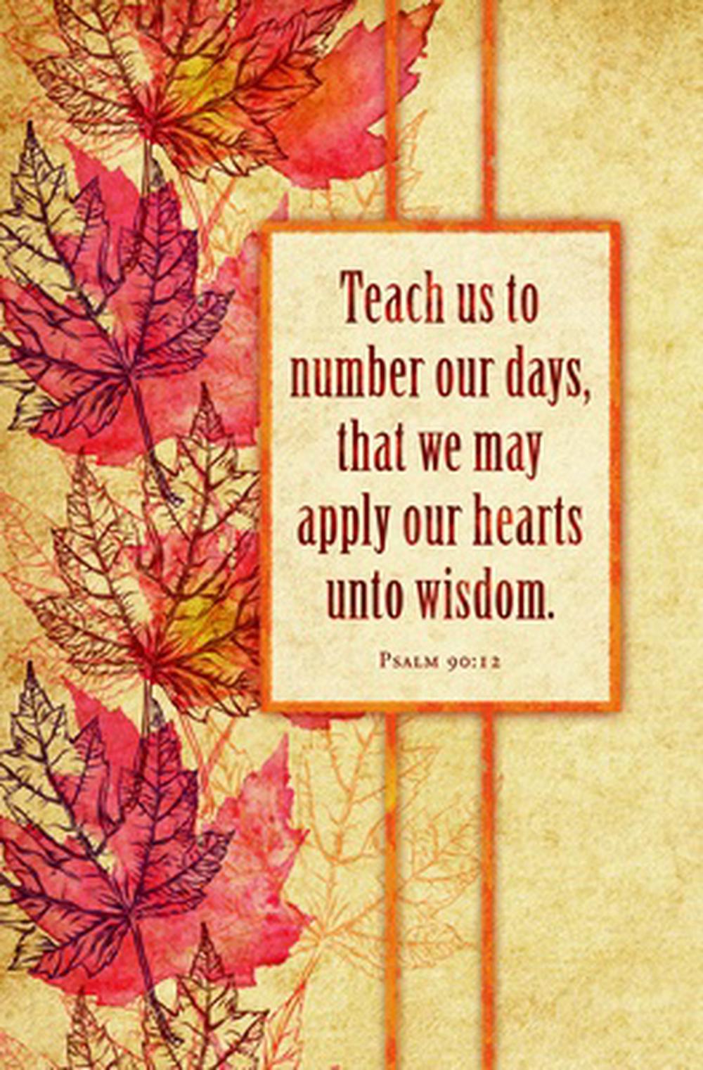 Teach Us to Number Our Days Bulletin (pack of 100) - Re-vived