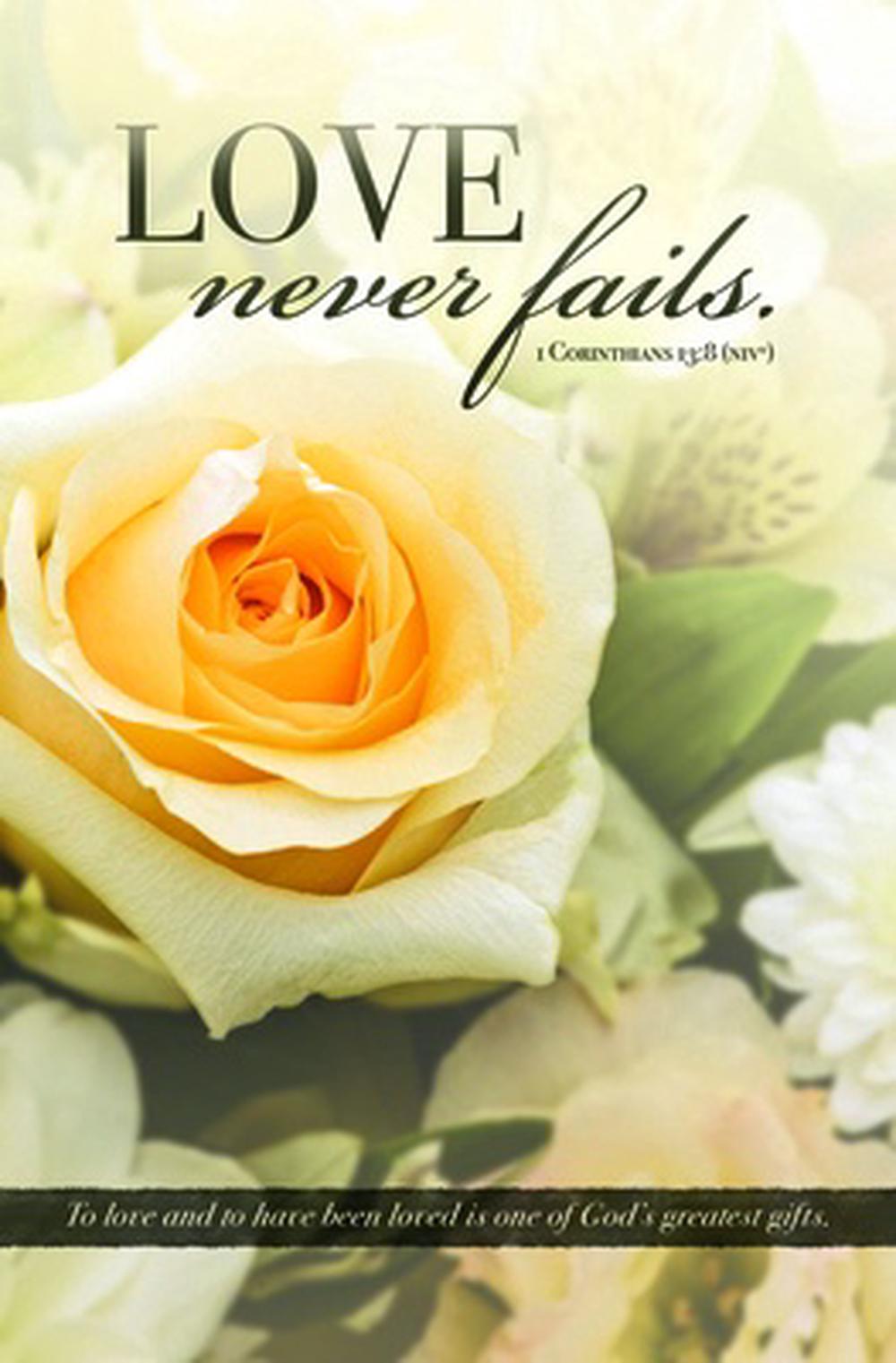 Love Never Fails Bulletin (Pack of 100) - Re-vived