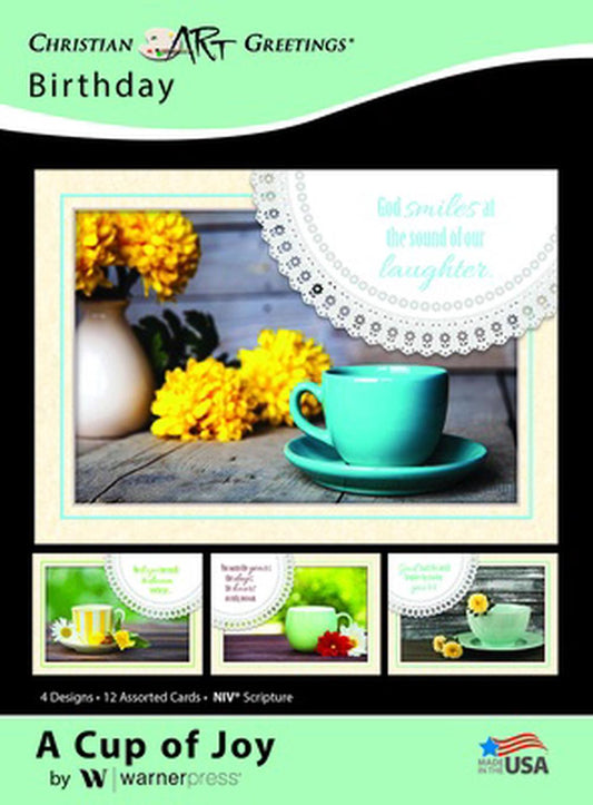 Cup of Joy Birthday Boxed Cards (box of 12) - Re-vived