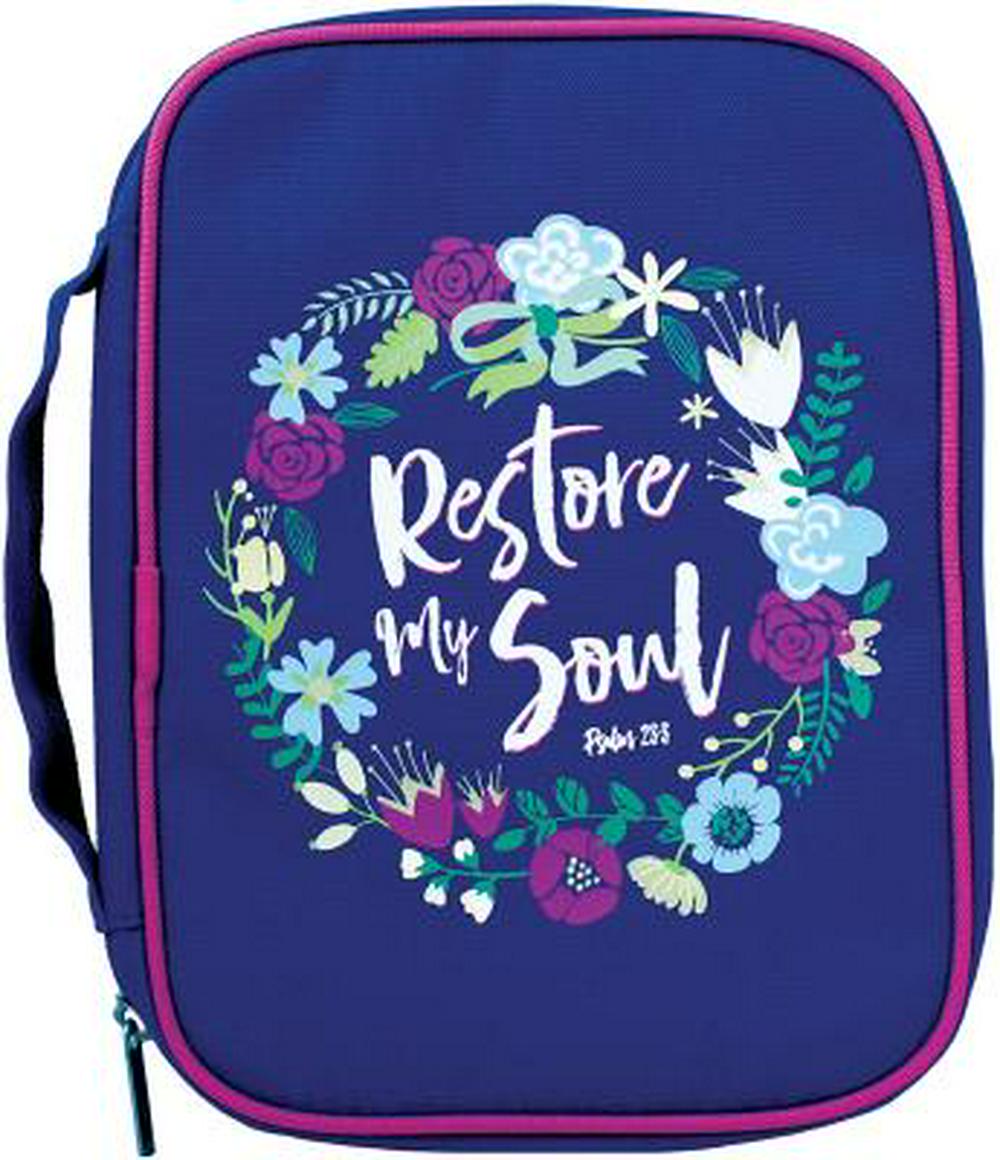 Bible Cover Restore My Soul Canvas Medium - Re-vived