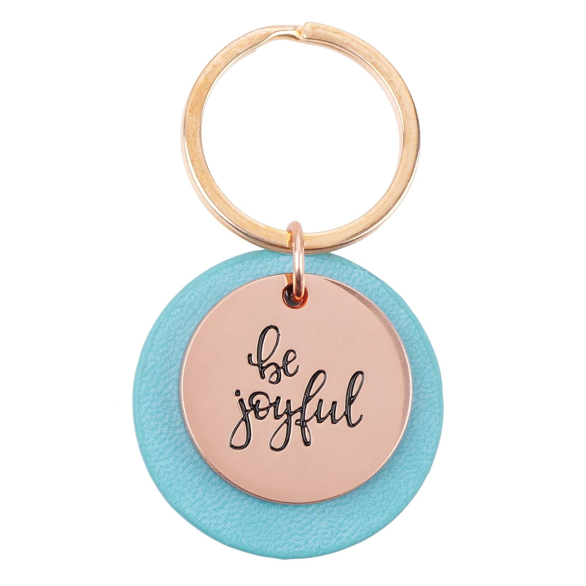 Be Joyful Rose Gold Keyring - Re-vived