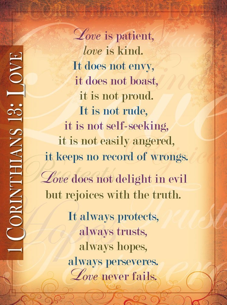1 Corinthians 13 Wall Chart - Re-vived