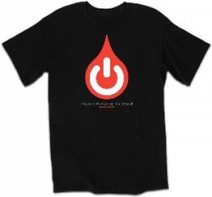 T-Shirt Power Button       SMALL - Re-vived