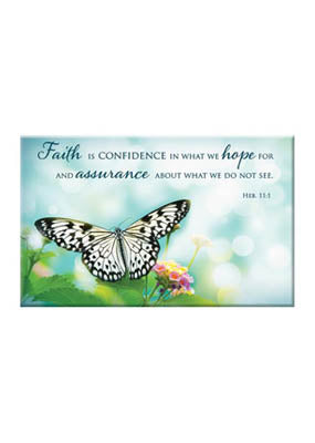 Butterfly Hebrew 11:1  Magnet - Re-vived