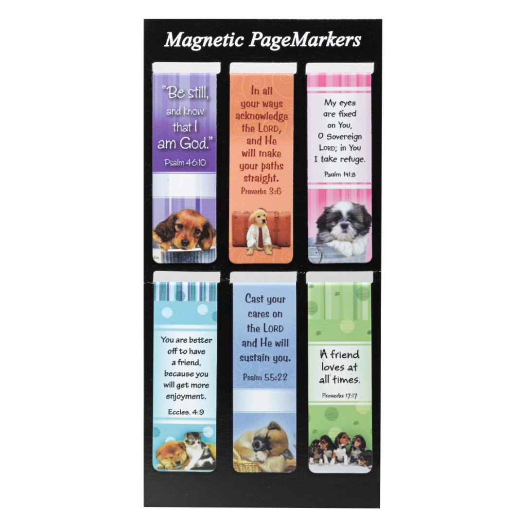 Puppies Assorted Magnetic Bookmark (pack of 6) - Re-vived