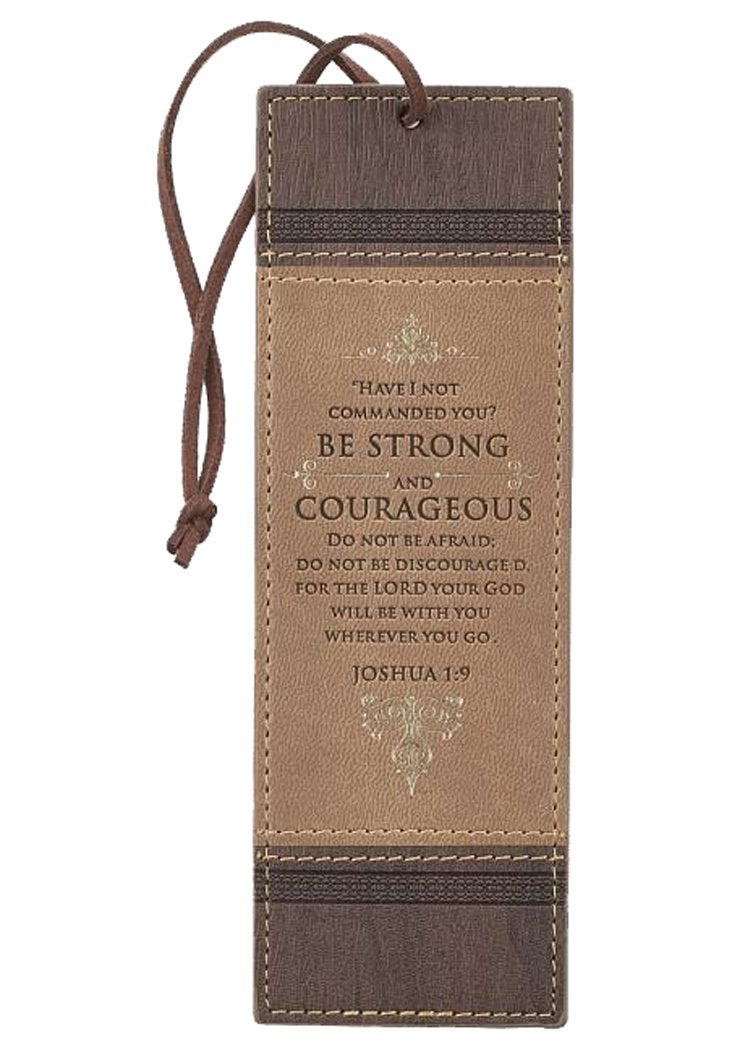 Joshua 1:9 LuxLeather Bookmark - Re-vived
