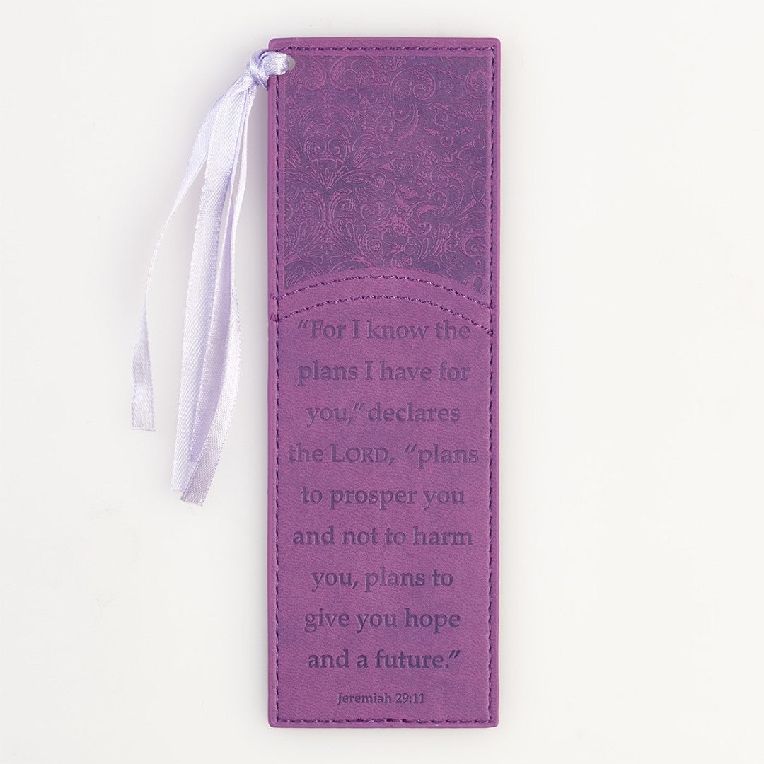 Jeremiah 29:11 Purple LuxLeather Bookmark - Re-vived