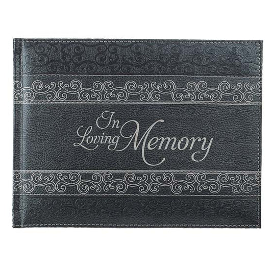 In Loving Memory Charcoal Guest Book - Re-vived