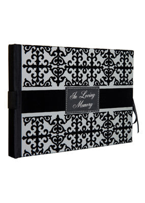 In Loving Memory Black & White Guest Book - Re-vived