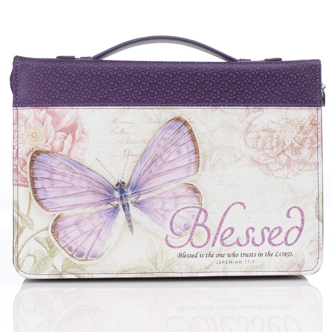 Blessed Butterfly Fashion Bible Cover, Medium - Re-vived