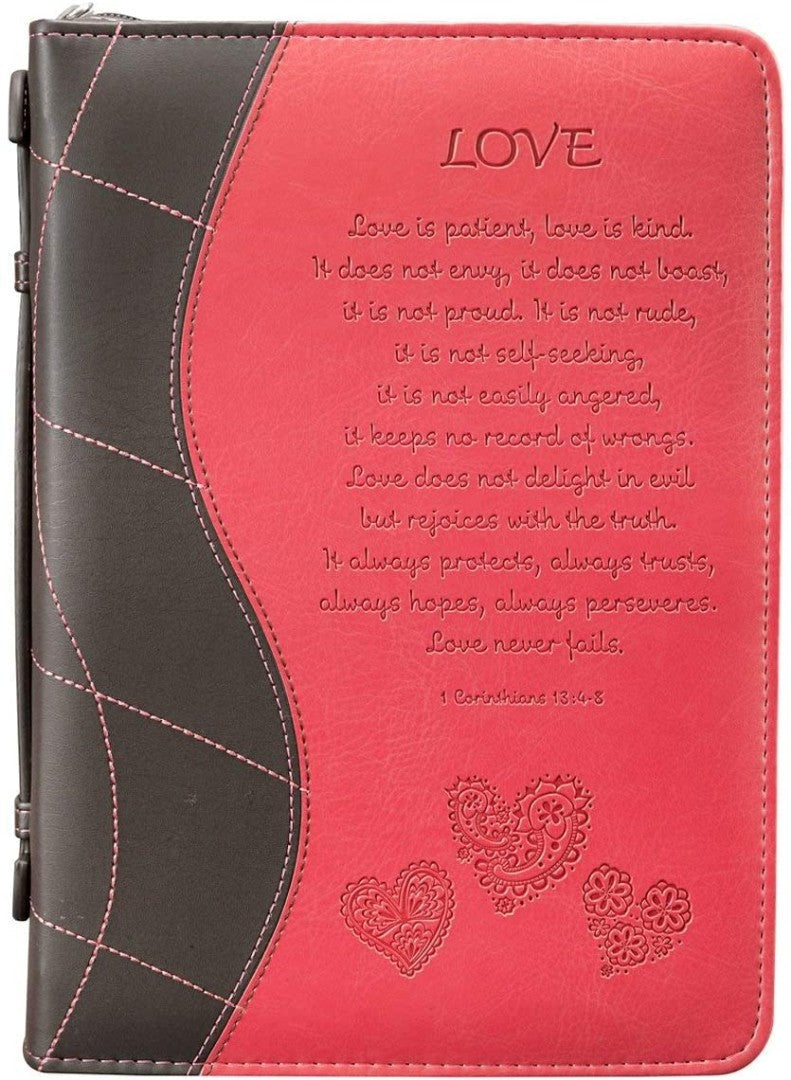 1 Corinthians 13 Pink Bible Case, Medium - Re-vived