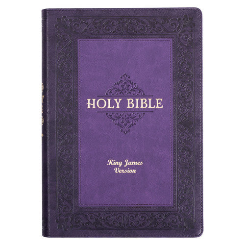 KJV Large Print Study Bible, Two-Tone Purple - Re-vived